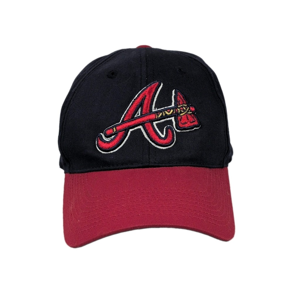 Outdoor Cap Baseball Hat Youth S/M Blue Atlanta Braves Tomahawk Adjustable MLB